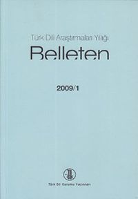 Türk Dili Araştırmaları Yıllığı Belleten 2009 / 1