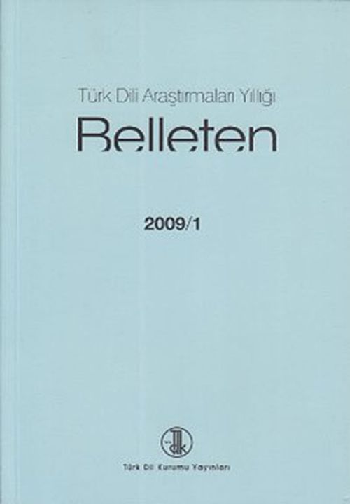 Türk Dili Araştırmaları Yıllığı Belleten 2009 / 1