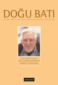 Doğu Batı Sayı: 16 Ağustos, Eylül, Ekim 2001(Üç Aylık Düşünce Dergisi)