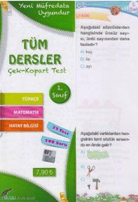 1. Sınıf  Tüm Dersler Çek Kopart Yaprak Test