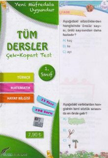 1. Sınıf  Tüm Dersler Çek Kopart Yaprak Test