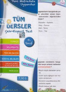 4. Sınıf Tüm Dersler Çek Kopart Yaprak Test 
