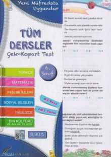  6. Sınıf Tüm Dersler Çek Kopart Yaprak Test