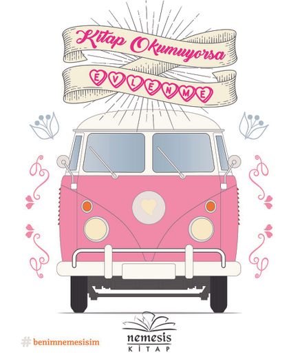 Kitap Okumuyorsa Evlenme Bez Çanta (Pembe)