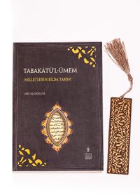 Tabakatü'l Ümem Milletlerin Bilim Tarihi + Ahşap Ayraç - Lale - Rölyef Cevizli 