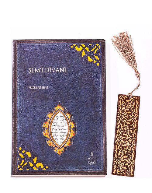 Şem'i Divanı + Ahşap Ayraç - Lale - Rölyef Cevizli 