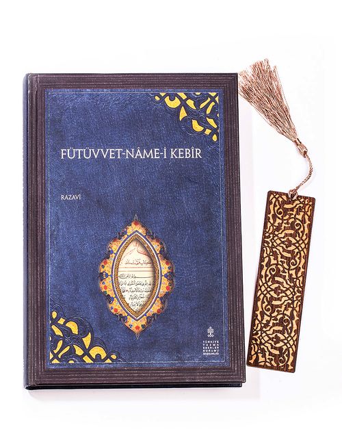 Fütüvvet Name-i Kebir + Ahşap Ayraç - Lale - Rölyef Cevizli 