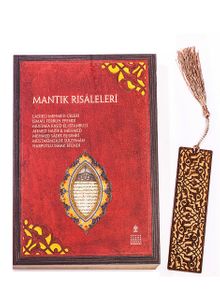 Mantık Risaleleri + Ahşap Ayraç - Lale - Rölyef Cevizli 