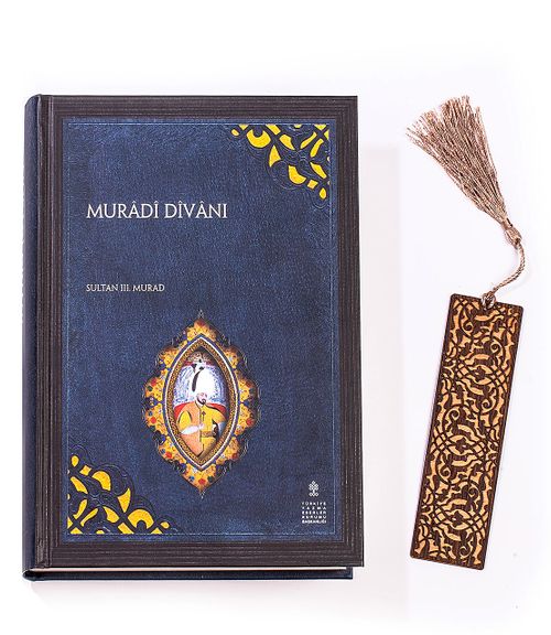Muradi Divanı + Ahşap Ayraç - Lale - Rölyef Cevizli 