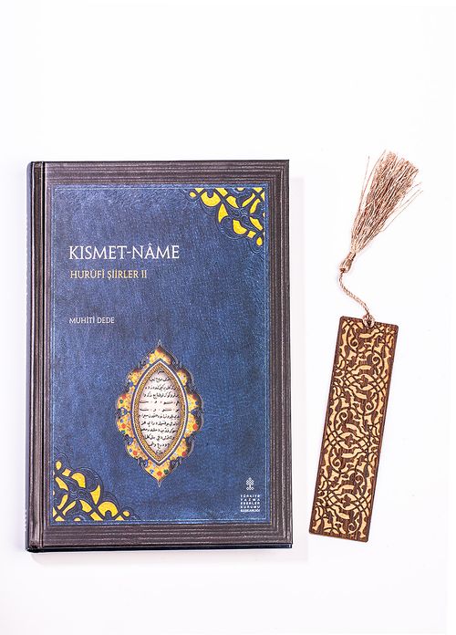 Kısmetname + Ahşap Ayraç - Lale - Rölyef Cevizli 