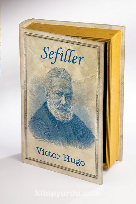 Kitap Şeklinde Ahşap Kutu - Tarih ve Yazarlar - Sefiller - Victor Hugo