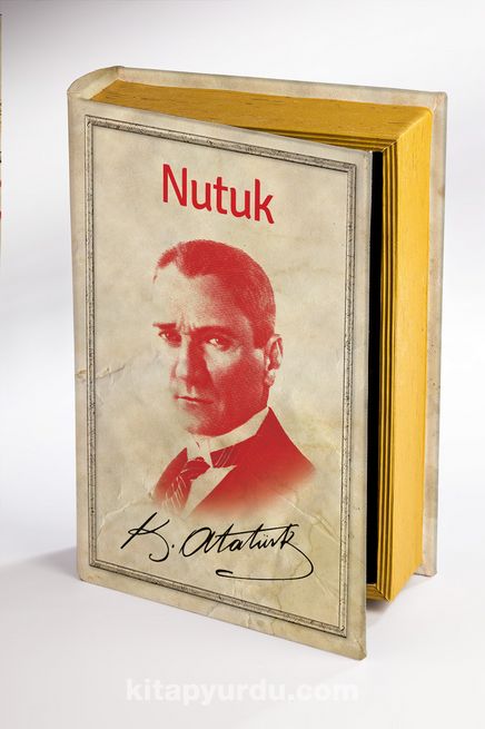 Kitap Şeklinde Ahşap Kutu - Tarih ve Yazarlar - Nutuk - K. Atatürk