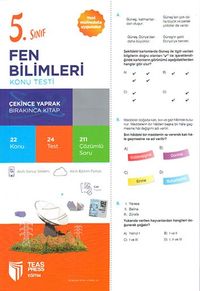 5. Sınıf Fen Bilimleri Yaprak Test Çek Kopar (Yeni Müfredat)