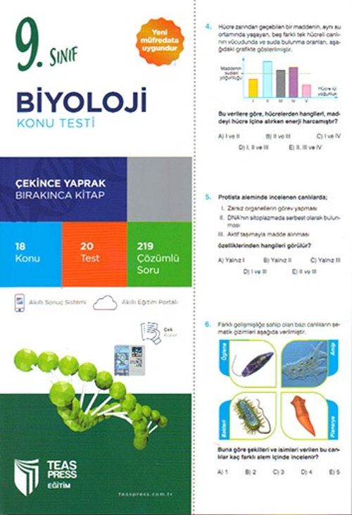 9. Sınıf Biyoloji Yaprak Test Çek Kopar (Yeni Müfredat)