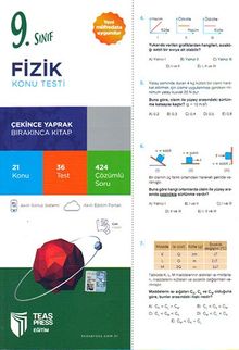 9. Sınıf Fizik Yaprak Test Çek Kopar (Yeni Müfredat)