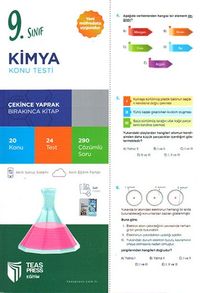 9. Sınıf Kimya Yaprak Test Çek Kopar (Yeni Müfredat)