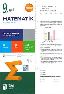 9. Sınıf Matematik Yaprak Test Çek Kopar (Yeni Müfredat)