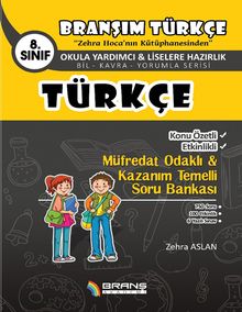 8. Sınıf Türkçe Konu Özetli Etkinlikli Müfredat Odaklı Kazanım Temelli Soru Bankası