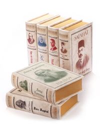 Kitap Şeklinde Ahşap Kutu - Tarih ve Yazarlar Seti (6 Kutu)