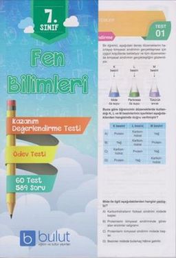 7. Sınıf Fen Bilimleri Kazanım Değerlendirme ve Ödev Testleri