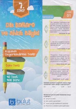 7. Sınıf Din Kültürü ve Ahlak Bilgisi Kazanım Değerlendirme ve Ödev Testleri