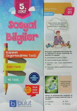 5. Sınıf Sosyal Bilgiler Kazanım Değerlendirme ve Ödev Testleri