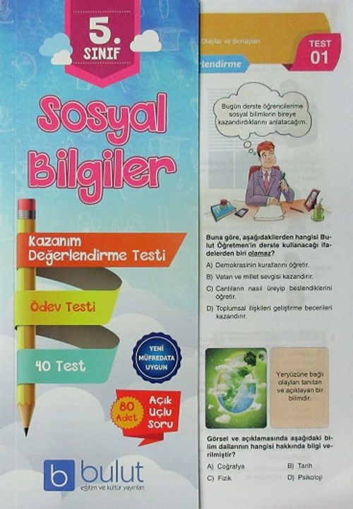 5. Sınıf Sosyal Bilgiler Kazanım Değerlendirme ve Ödev Testleri