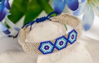 Miyuki Üç Nazar Boncuklu Bileklik (Miyuki 02)