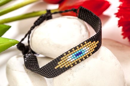 Miyuki Siyah Nazar Boncuklu Bileklik (Miyuki 03)