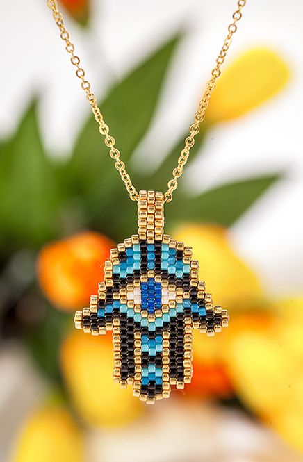 Miyuki Fatma Ana Eli Siyah, Çok Renkli Kolye (Miyuki 06)