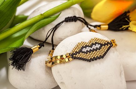 Miyuki Dudak Bileklik Altın (Miyuki 09)