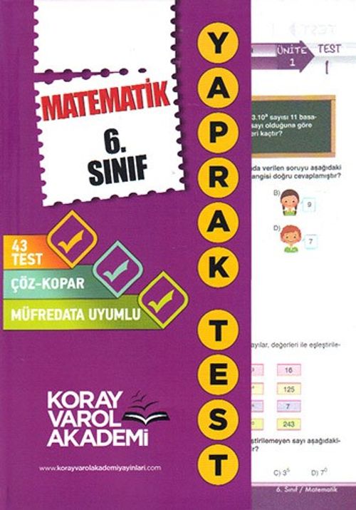 6. Sınıf Matematik Yaprak Testi