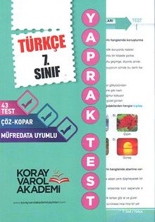 7. Sınıf Türkçe Yaprak Testi