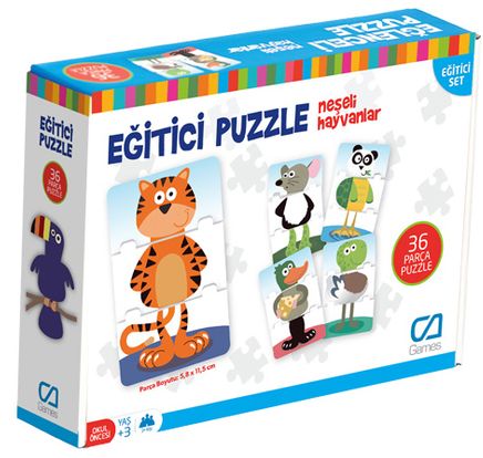 Eğitici Puzzle - Neşeli Hayvanlar (CA.5028)