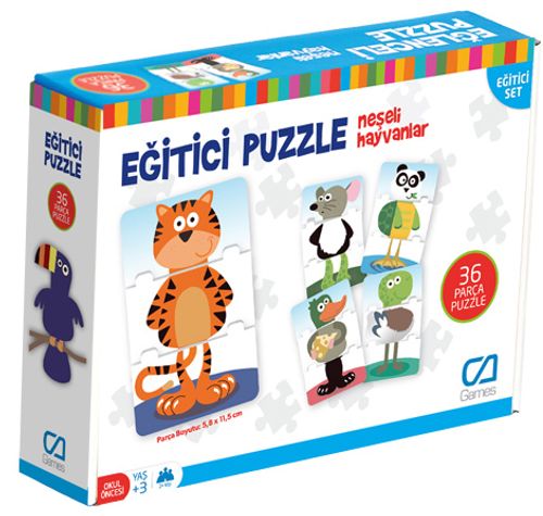 Eğitici Puzzle - Neşeli Hayvanlar (CA.5028)