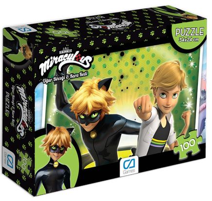 Miraculous Puzzle 100 - Kara Kedi (CA.5004)