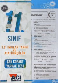 11. Sınıf T. C. İnkılap Tarihi ve Atatürkçülük Çek Kopart Yaprak Test