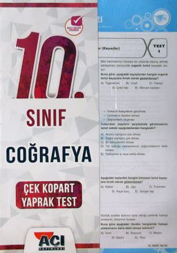 10. Sınıf Coğrafya Çek Kopart Yaprak Test