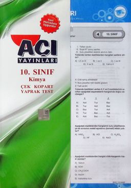 10. Sınıf Kimya Çek Kopart Yaprak Test