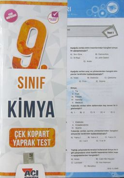 9. Sınıf Kimya Çek Kopart Yaprak Test