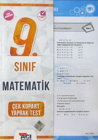 9. Sınıf Matematik Çek Kopart Yaprak Test