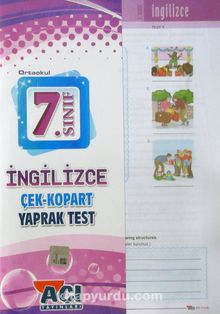 7. Sınıf İngilizce Çek Kopart Yaprak Test