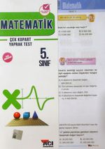 5. Sınıf Matematik Çek Kopart Yaprak Test