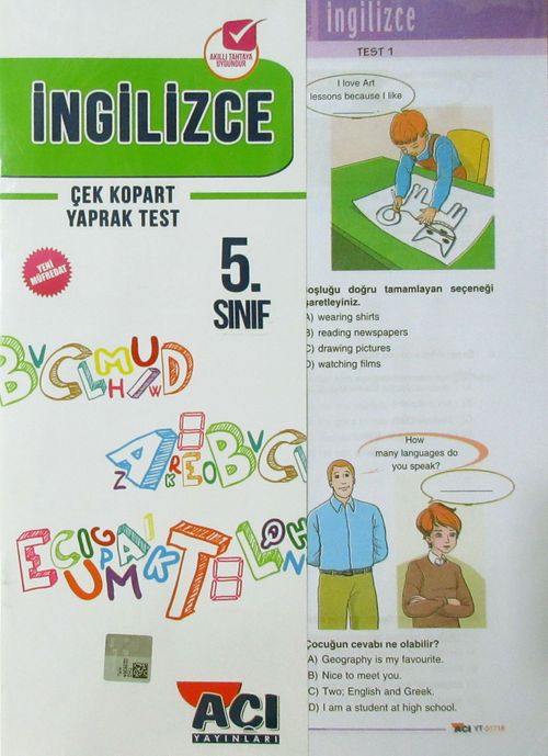 5. Sınıf İngilizce Çek Kopart Yaprak Test