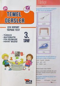 3. Sınıf Temel Dersler Çek Kopart Yaprak Test