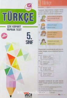 5. Sınıf Türkçe Çek Kopart Yaprak Test