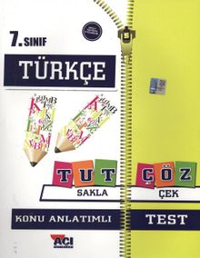7. Sınıf Türkçe Tut Sakla Çöz Çek Konu Anlatımlı Test