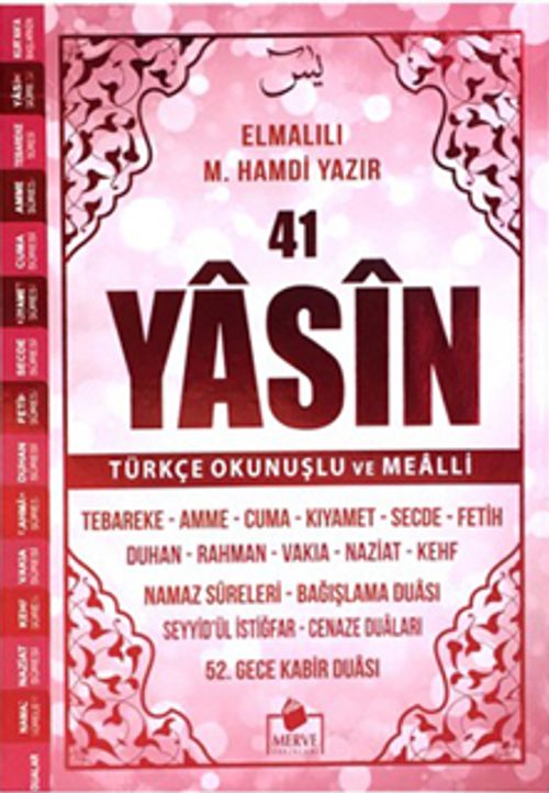 Yasin-i Şerif Türkçe Okunuşlu ve Mealli (Pembe Kapak-Orta Boy