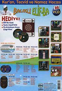 Balıklı Elif-Ba / 16 vcd - Elifba Cüzü & Kuran, Tecvid ve Namaz Hocası