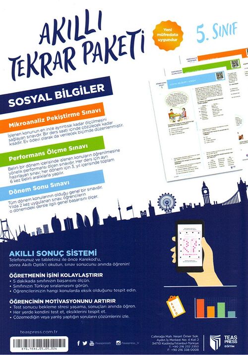5. Sınıf Sosyal Bilgiler Akıllı Tekrar Paketi 